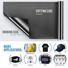 Load image into Gallery viewer, 12" x 12ft Heat Transfer Vinyl Rolls, PU HTV Vinyl White for Shirts, Sooez Iron on Vinyl for All Cutter Machine, Easy to Cut & Weed for DIY Heat Vinyl Design, Matte Finish
