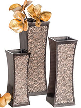 Load image into Gallery viewer, Decorative Brown Vases for Decor Centerpieces - Set of 3 Flower Vases Ideal Home Decor, Dining and Living Room Table Centerpiece, Table Decor, Bookshelf, Mantle and Entryway, Gift Boxed(Dublin)
