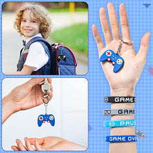 Load image into Gallery viewer, 36 Pieces Video Game Party Favors Includes Video Game Bracelets Wristbands Gaming Party Bags with Drawstring Game Controller Keychains for Video Game Birthday Party Favors Supplies