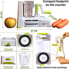 Load image into Gallery viewer, Brieftons 5-Blade Spiralizer (BR-5B-02): Strongest-and-Heaviest Duty Vegetable Spiral Slicer, Best Veggie Pasta Spaghetti Maker for Low Carb/Paleo/Gluten-Free, With Extra Blade Caddy & 4 Recipe Ebooks