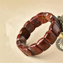 Load image into Gallery viewer, LiZiFang Precious Natural Pietersite Gemstone Bracelets Crystal Rectangle Bead Stretch Bangle Bracelets