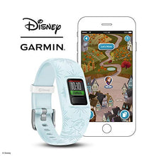 Load image into Gallery viewer, Garmin 010-01909-38 Vivofit Jr. 2, Kids Fitness/Activity Tracker, 1-Year Battery Life, Adjustable Band, Disney Frozen 2, Elsa, Light Blue