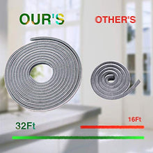 Load image into Gallery viewer, 32.8 Ft Self Adhesive Seal Strip Weatherstrip for Windows and Doors House Soundproofing,Windproof,Dustproof,Stronger Stickiness,0.35 Wide X 0.2 inch Thick.