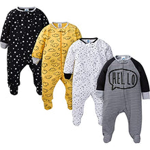 Load image into Gallery viewer, Gerber Baby Boys' 4 Pack Sleep 'N Play Footie, Star, 6-9 Months