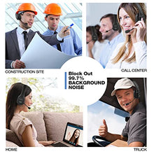 Load image into Gallery viewer, WUGEUSCH Wireless Headset With Microphone - Noise Canceling Headphones with Mic - On-Ear Earphones with USB Dongle for Office Work, Video Calling, Call Center - 32H Talk Time, Clear Audio Transmission