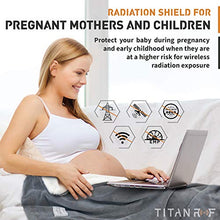 Load image into Gallery viewer, Mission Darkness TitanRF Radiation Shielding Throw Blanket - 50" x 60" (127cm x 152cm) Ultra-Soft Reversible Gray and White Design with EMF Radiation Protection