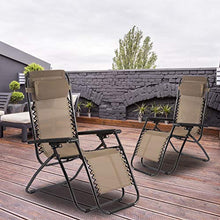 Load image into Gallery viewer, New Zero Gravity Chairs Case of 2 Lounge Patio Chairs Outdoor Yard Beach