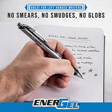 Load image into Gallery viewer, Pentel Gel Ink Pen, EnerGel RTX Gel Pens, 0.7 mm Metal Tip, Black/Silver Barrel, Blue Ink, 12 Each (BL77-C)
