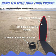 Load image into Gallery viewer, Windeck Finger Surfboard - Rad Fingerboard Toy - Surf The Wind - Mini Board for Kids and Surfers Looking to Hone Their Surfer Skills (Blue Bomber)
