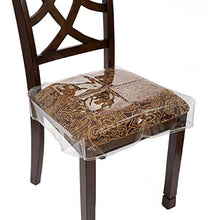 Load image into Gallery viewer, Houseables Chair Seat Covers, Plastic Cover, Fits 16” – 18” Seats, 2 Pack, Clear, Adjustable, PVC, Waterproof Protector, Vinyl, Kids Chairs Slipcover, for Dining Room, Kitchen, Cushion, with Straps