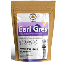 Load image into Gallery viewer, Earl Grey Tea, FLORAL & CITRUSY, Natural Bergamot Flavor Blended with ORGANIC Loose Leaf Tea, 110+ Cups, 8oz, ORGANIC CEYLON, OP Grade Tea, U.S.A Processed & Quality Control