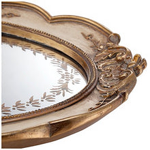 Load image into Gallery viewer, Iberia 16 1/2" Wide Gold Mirrored Decorative Tray - Kensington Hill