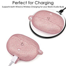 Load image into Gallery viewer, VISOOM Compatible with Beats Studio Buds 2021 Case , Silicone Soft Carrying Cases Protective Wireless Charging Cover Skin with Beats Studio Earbuds Accessories Keychain for Women&Girls