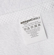 Load image into Gallery viewer, Amazon Basics Quick-Dry Washcloth - 100% Cotton, 12-Pack, White