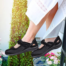 Load image into Gallery viewer, Orthofeet Proven Heel and Foot Pain Relief. Extended Widths. Best Orthopedic Bunions Diabetic Women's Mary Jane Shoes Sanibel Black