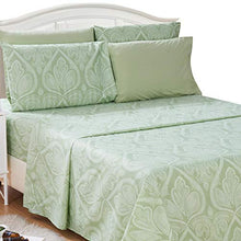 Load image into Gallery viewer, Lux Decor Collection Bed Sheet Set - Brushed Microfiber 1800 Thread Count Bedding - Wrinkle, Stain, Fade Resistant & Hypoallergenic - Deep Pocket King Size Sheets Set - 6 PC (King, Paisley Sage)