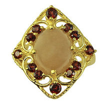 Load image into Gallery viewer, Carillon Chocolate Moonstone Natural Gemstone Oval Shape 14K Yellow Gold Ring For Women for Men | Size: 4 to 10