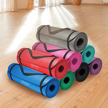 Load image into Gallery viewer, Sivan Health and Fitness 1/2-InchExtra Thick 71-Inch Long NBR Comfort Foam Yoga Mat for Exercise, Yoga, and Pilates (Teal)