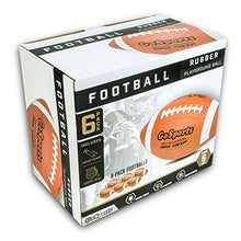Load image into Gallery viewer, GoSports Rubber Footballs - 6 Pack of Youth Size Balls with Pump & Carrying Bag