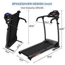 Load image into Gallery viewer, FYC Folding Treadmills for Home Compact Treadmill Electric Motorized Exercise Fitness Running Machine with Mobile Phone & Water Bottle Holder, 12 Preset Programs