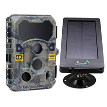 Load image into Gallery viewer, My Animal Command 4k Solar Powered Trail Camera 30MP Ultra HD Native Video Game Time Lapse Cam with Night Vision Motion Activated, IP66 Waterproof Outdoor Deer & Wildlife Hunting Pack Bundle