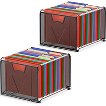 Load image into Gallery viewer, 2-Pack SimpleHouseware Mesh Hanging File Organizer, Black