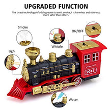 Load image into Gallery viewer, Train Set - 2020 Updated Electric Train Toy for Boys Girls w/ Smokes, Lights & Sound, Railway Kits w/ Steam Locomotive Engine, Cargo Cars & Tracks, for 3 4 5 6 7 8+ Year Old Kids