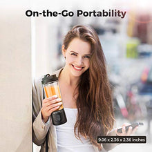 Load image into Gallery viewer, Portable Blender, Kollea Personal Size Blender for Shakes and Smoothies 18oz Smoothie Blender Juice Maker with 6 Blades, Travel Blender for Sports, Gym, Travel, Home, Office Use (Black)