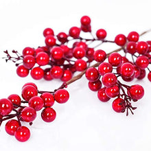 Load image into Gallery viewer, Lvydec 4 Pack Artificial Red Berry Stems - 19.5 Inch Christmas Holly Berry Branches for Holiday Home Decor and Crafts