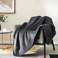 Load image into Gallery viewer, Chee Ray 100% Waterproof Dog Blanket 38 x 29 in, Soft Pet Pee Proof Throws for Couch Sofa Bed, Reversible Plush Protector Cover for Small Dogs Puppies Cats, Grey
