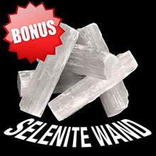 Load image into Gallery viewer, SUPERIOR Amethyst Cluster - 1 lb to 1.5 lbs - Uruguayan Amethyst Crystals. Includes a Bonus 3 inch Selenite Wand in a Velvet Bag