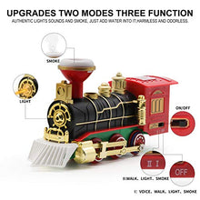 Load image into Gallery viewer, Hot Bee Christmas Toy Train Set, Electric Steam Train Toy w/ Smoke, Lights & Sounds Railway Tracks Kits for Under The Tree Gifts for 3 4 5 6 7 8+ Year Old Boys & Kids