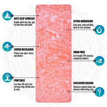 Load image into Gallery viewer, AIMERDAY Non Slip Yoga Mat Eco Friendly TPE Exercise Mat Premium Print 1/4 Inch Thick High Density Lightweight Pilates Mat with Carrying Strap for Floor Workout, Fitness & Hot Yoga 72" x 24"