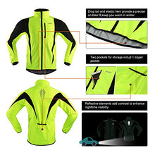 Load image into Gallery viewer, ARSUXEO Winter Warm UP Thermal Softshell Cycling Jacket Windproof Waterproof Bicycle MTB Mountain Bike Clothes 15-K Green Size X-Large