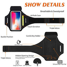 Load image into Gallery viewer, Cell Phone Armband Water Resistant Running Armband for iPhone 12 11 13 Pro Max XS XR 8 7 Plus, Samsung S20 S21 S10 Up to 6.9", Running Phone Holder Sport Arm Bands for Gym Exercise Workout, Key Pocket