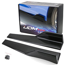 Load image into Gallery viewer, iJDMTOY Left/Right Black Carbon Fiber PP Universal Rear Side Skirt Winglets Diffusers Compatible With Car Truck SUV