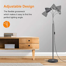 Load image into Gallery viewer, LEPOWER Metal Floor Lamp, Adjustable Goose Neck Standing Lamp with Heavy Metal Based, Torchiere Light for Living Room, Bedroom, Study Room and Office