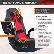 Load image into Gallery viewer, X Rocker, 5172801, Vibe 2.1 Wireless Bluetooth Gaming Floor Rocker, 23.62 x 14.57 x 17.69, Black/Red