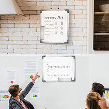 Load image into Gallery viewer, Small Dry Erase White Board 12" x 16", Portable Magnetic Hanging Whiteboard for Wall -3 x Dry Erase Markers, 4 x Magnets, 1 x Eraser, Cubicle Memo Board for Kids, Home, Office, School (White)