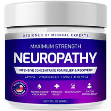 Load image into Gallery viewer, Neuropathy Nerve Pain Relief Cream - Maximum Strength Relief Cream for Foot, Hands, Legs, Toes Includes Arnica, Vitamin B6, Aloe Vera, MSM - Scientifically Developed for Effective Relief 2oz…