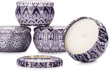 Load image into Gallery viewer, Hausware Scented Candles Set of 4 Pack,4X4.4 oz Vanilla Lavender Lemon Apple &Cinnamon,Candle Scented for Gift Set, Birthday,Father's Day & Mother's Day