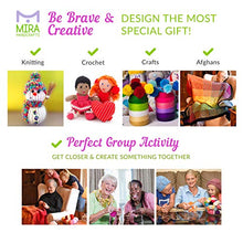 Load image into Gallery viewer, Acrylic Yarn Skeins Large 1.76 Ounce(50g) Each – 12 Multicolor Knitting and Crochet Yarn Bulk – Starter Kit for Colorful Craft - 7 Ebooks with Yarn Patterns - by Mira HandCrafts