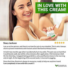 Load image into Gallery viewer, Ramina Natural Hemp Extract Pain Relief Cream - Made in USA - Potent Turmeric, MSM & Arnica - Relieves Inflammation, Muscle, Joint, Back, Knee, Nerves & Arthritis Pain - Non-GMO - 2 fl. oz