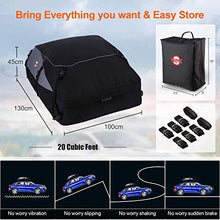 Load image into Gallery viewer, Adakiit Car Roof Bag Cargo Carrier, 20 Cubic Feet Waterproof Heavy Duty Car Roof Top Carrier with/Without Rack, Suitable for All Vehicles Cargo Bag Storage Luggage + 8 Reinforced Straps + Packing Bag