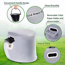 Load image into Gallery viewer, MaMahome Portable Toilet Camping Toilet, Upgraded Travel Toilet, with Detachable Inner Bucket and Detachable Toilet Paper Holder, Detachable Toilet Paper Holder (Gray), Large, (D-1PC-Grey)