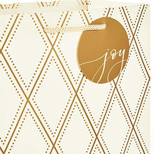 Load image into Gallery viewer, Hallmark Holiday Gift Bags Assorted Sizes (8 Bags: 3 Small 6", 3 Medium 9", 2 Large 13") Navy Blue and Gold Dots, Diamonds and Starry Snowflakes for Christmas, Hanukkah, Weddings, Graduations and More