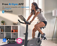 Load image into Gallery viewer, RENPHO AI Smart Exercise Bike Indoor Cycling Bike with Auto Resistance, FTP Power Training Stationary Bike for Home Gym, Bluetooth Connected Fitness Upright Bike Compatible with Zwift Peloton APP