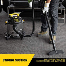 Load image into Gallery viewer, Stanley 5 Gallon Wet Dry Vacuum, 4 Peak HP Stainless Steel 3 in 1 Shop Vac Blower with Powerful Suction, Multifunctional Shop Vacuum W/ 4 Horsepower Motor for Job Site,Garage,Basement,Van,Workshop