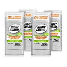 Load image into Gallery viewer, Right Guard Xtreme Defense Aluminum-Free Deodorant Invisible Solid Stick, Fresh Blast, 3 Ounce (Pack of 4)