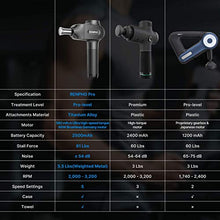 Load image into Gallery viewer, Massage Gun for Athletes, RENPHO Pro Deep Tissue Percussion Muscle Massager Handheld Electric Massager for Pain Relief with Titanium Alloy Heads, Long Battery Life, Christmas Gifts for Man